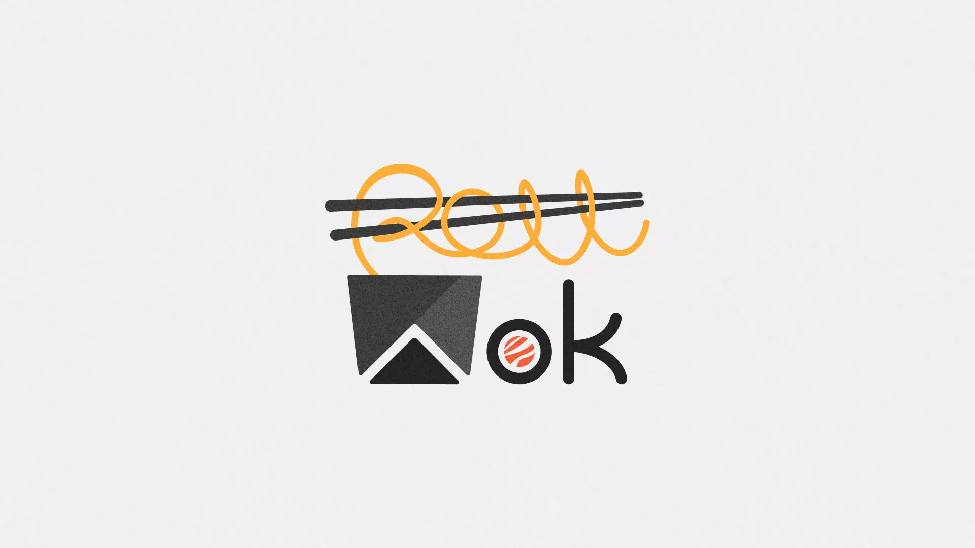 Разработка логотипа суши-бара «Roll Wok Club» в Торжке