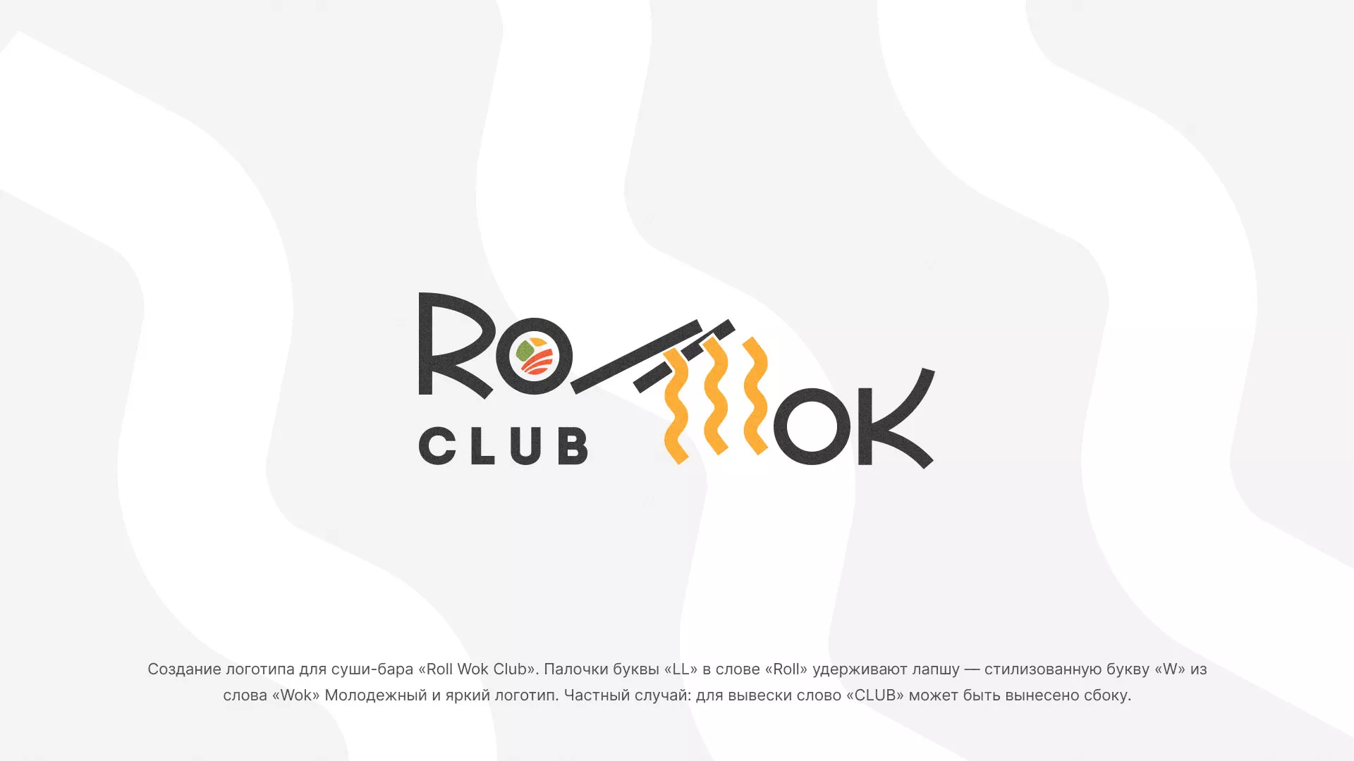 Создание логотипа суши-бара «Roll Wok Club» в Торжке